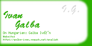 ivan galba business card